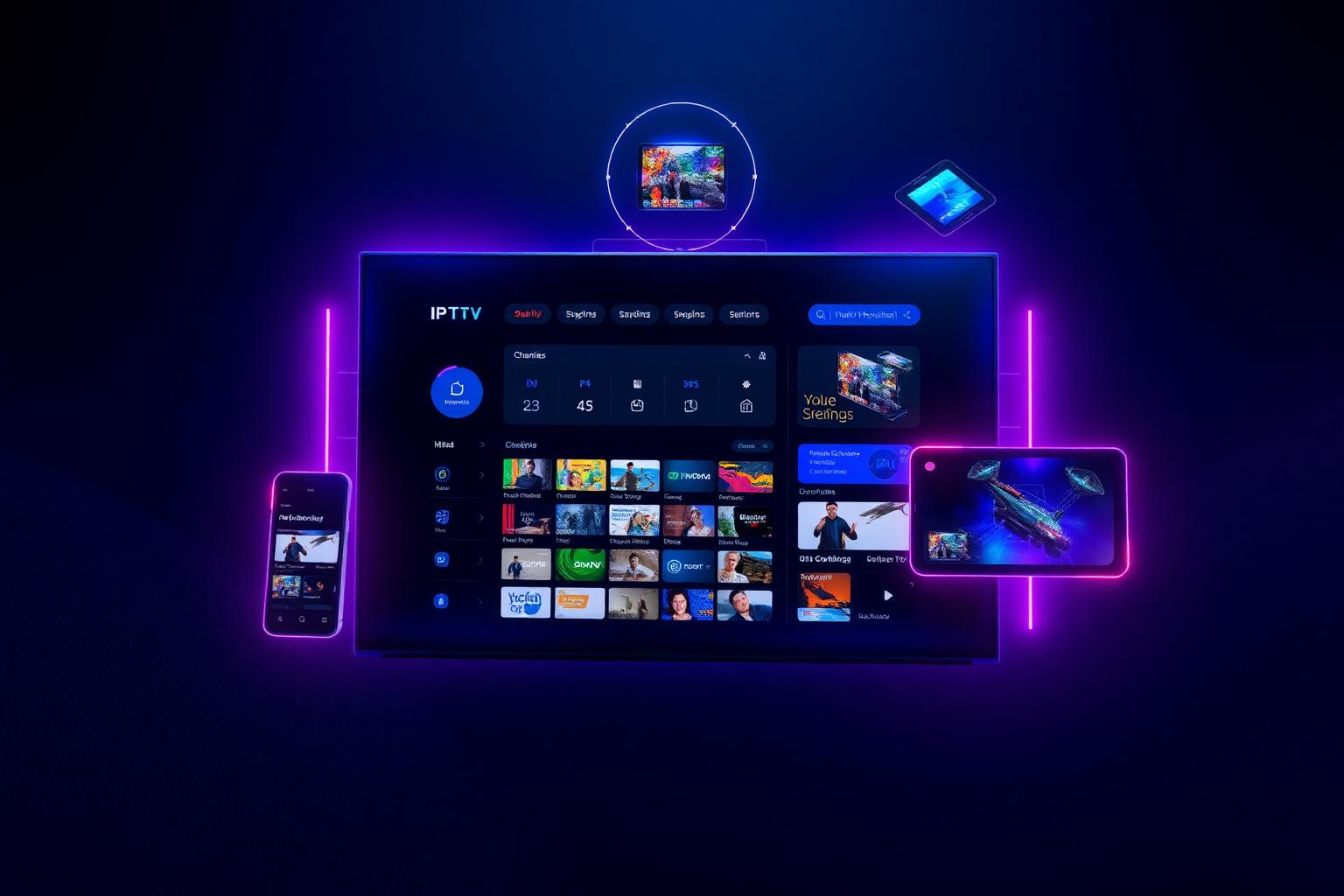 IPTV streaming dashboard